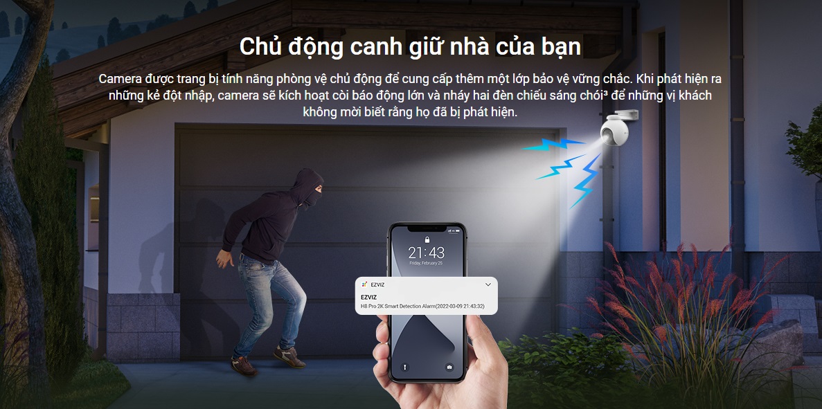 Camera Ezviz H8 2K độ phân giải cao